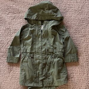 Green Hooded Utility Jacket